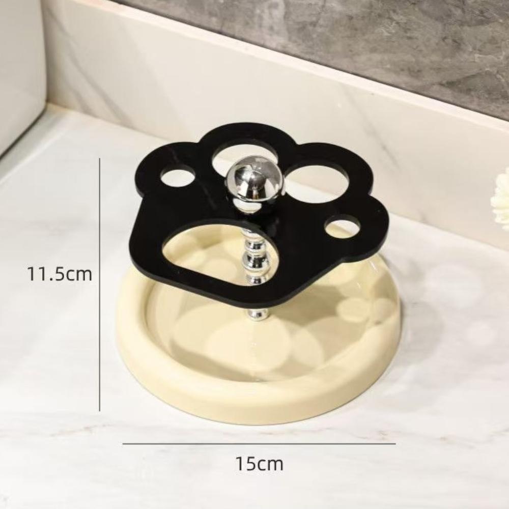 Katzenpfotenform Keramik Zahnbürstenhalter Niedlicher Badezimmer Zahnbürstenhalter Basis Make-up Pinsel Aufbewahrung Badezimmer Zubehör Werkzeug Geschenk