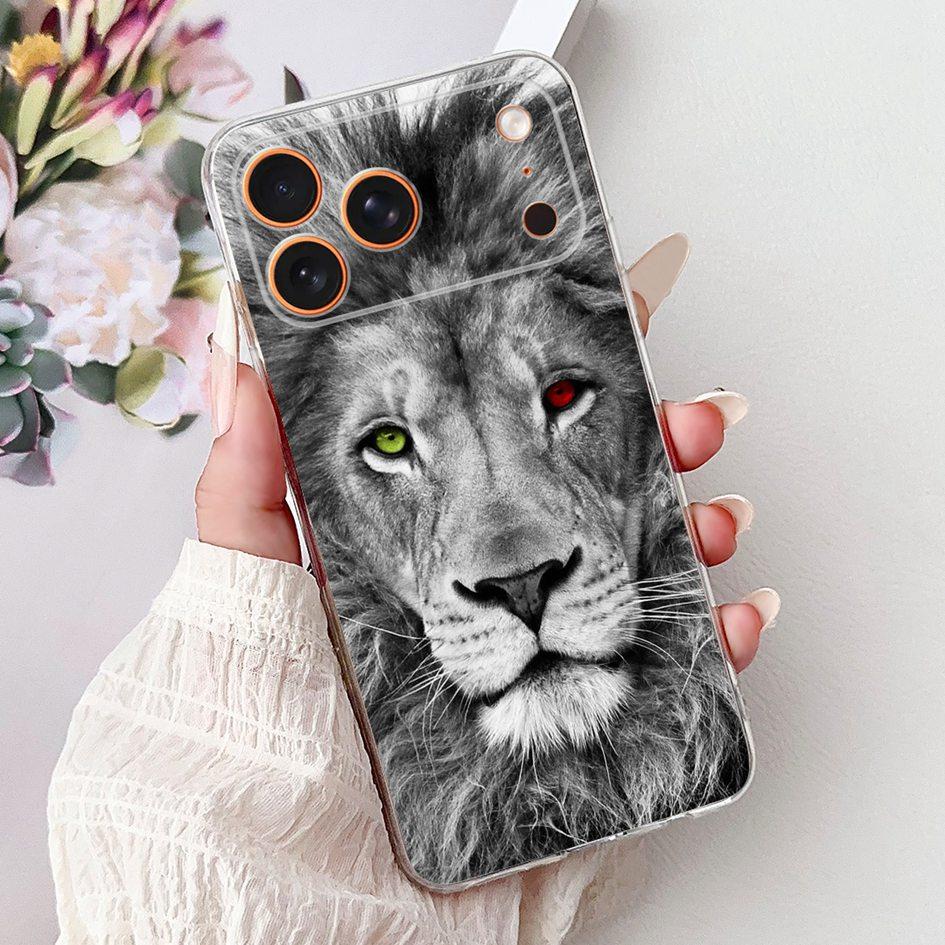 Für iPhone 17 Pro Max Hülle Coole Drachen Löwen Katze Cartoon Weiches Silikon Handy Rückseite auf iPhone 17 Pro iPhone17 17Pro Schutz