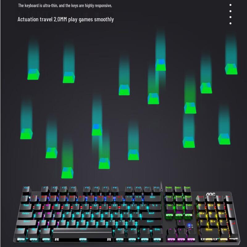 AOC GK410 Wired RGB Mechanical Gaming Keyboard
