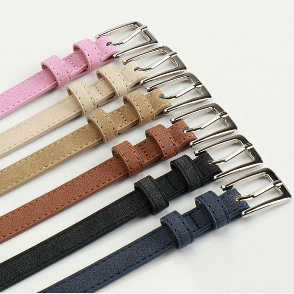 Pin Buckle Suede Leather Belt Luxury Design Frosted Waistband Trendy Business Waist Belt  For Women