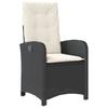 Vidaxl 5-Cz. Garden Furniture Set With Cushions, Black, Poly Rattan