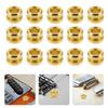 Toyvian Acoustic Guitar String Ball for Folk String Replacement Musical Instrument String Bridge Beads Ends, 50-Pack, Gold, Guitars, Ties, Parts,