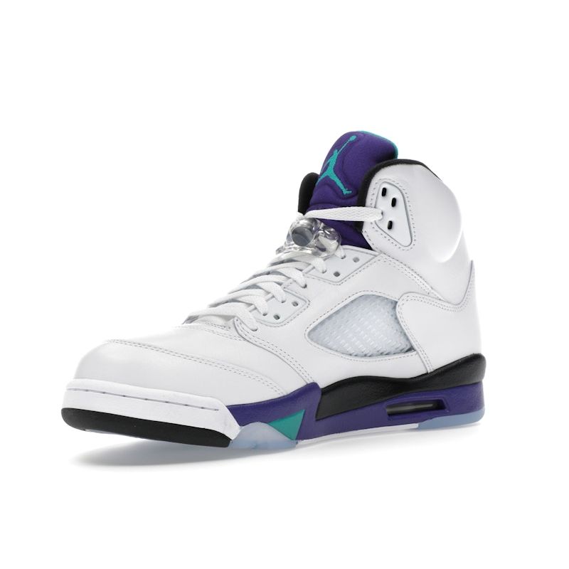 Air Jordan 5 Retro Grape 2025 Unisex Sneakers White New-Emerald Grape-Ice HQ7978-100