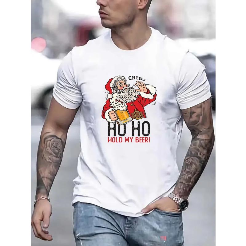 Mens Casual and Fashionable Tshirts Santa Claus Printed Tshirts Comfortable and Highquality Mens Shirts Womens Tshirts S