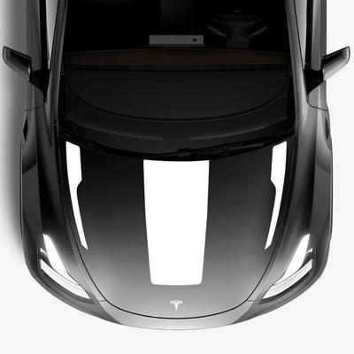 Hood Blackout Vinyl Sticker For Tesla Model Y Front Bumper Decals Car Decoration Waterproof Vinyl Film Auto Exterior Accessories