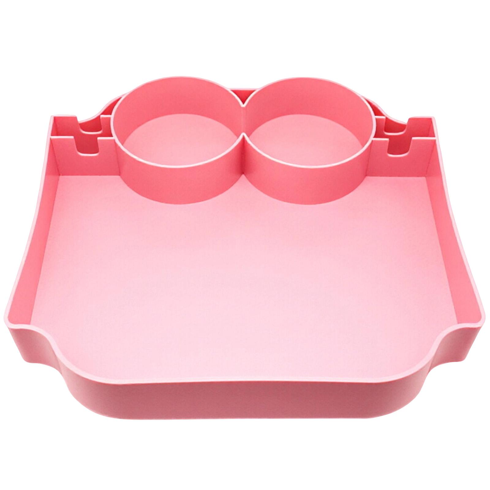 

Multi-Functional Storage Tray with Cup Holders and Dividers for Beach Bags Picnic Snack Organizer Accessories Suitable for Outdoor Use One Size рожевий