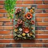 Vintage Floral Iron Tin Sign Set Retro Metal Wall Art for Cafe Bar Home Decor