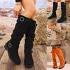 Bottes chaudes d'automne et d'hiver pour femmes Couleur Décontractées et élégantes Bottes pour femmes