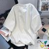 European Style Chic Bow Print Short Sleeve Slimming T-shirt for Women - Summer Trendy Spicy Girl Look, 200g, Petite Fit