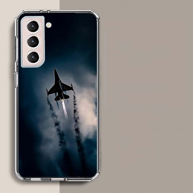 Black Sky Jet Fighter Phone Case For Samsung A17 A56 A36 A26 A16 A55 A35 A25 A15 A05S Galaxy A71 A51 A41 A31 A21S A70 A50 A40 A3