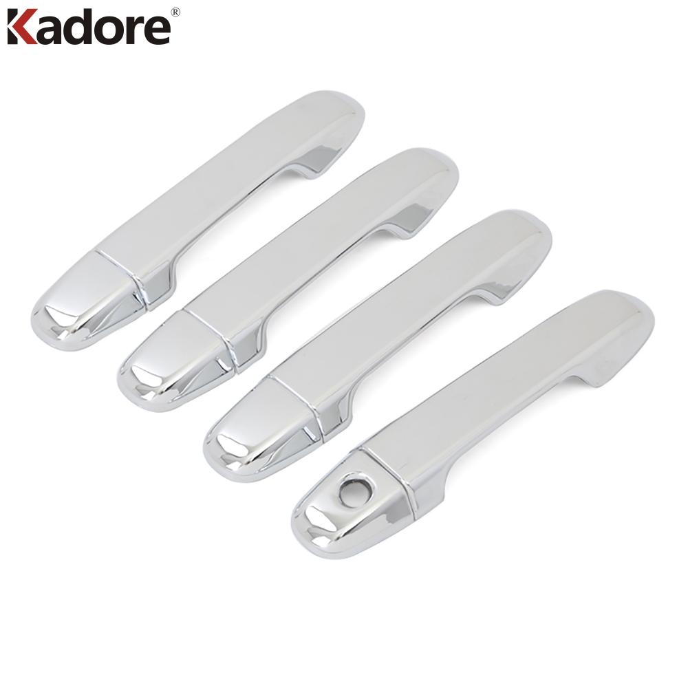 For Toyota Yaris Vitz 2017 2018 ABS Chrome Side Door Handle Cover Trim Decoration Frame Covers Stickers Accessories Car Styling