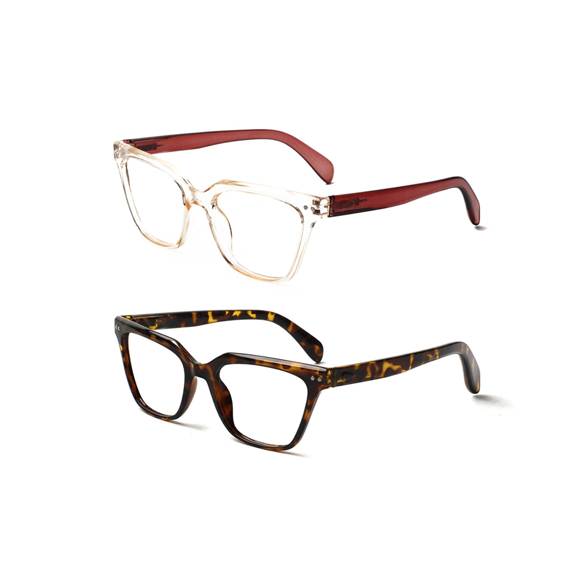 

Turezing Reading Glasses Fashion Square Frames HD Lenses Prescription 0 to +6.0 for Men Women 6