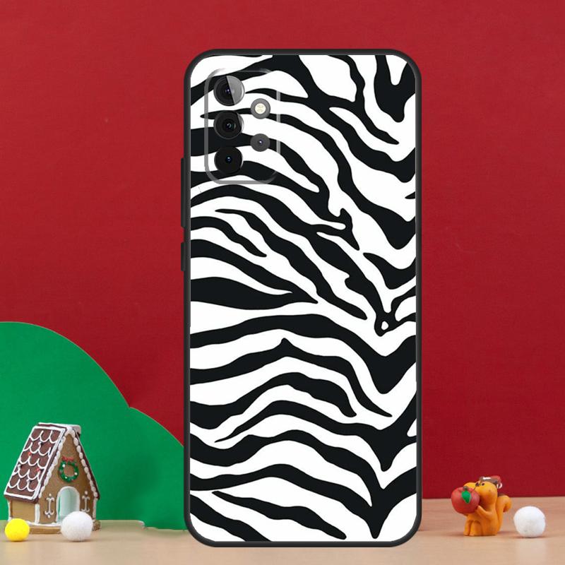 Zebra Skin Print Case For Samsung Galaxy A17 A06 A16 A56 A36 A54 A34 A14 A52 A32 A13 A23 A33 A53 A15 A35 A55