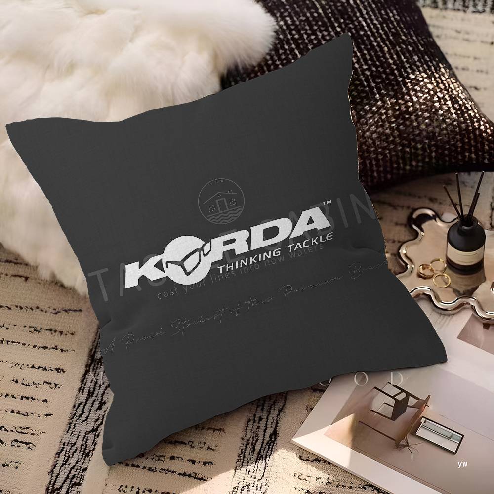 KKordas Fishing Logo Pillow Gifts Home Office Furnishings Bedroom Sofa Car Cushion Cover Case 45x45cm