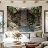 2D Stone Cave Pool Background Cloth for Relaxing, Nature and Spa Aesthetic Content