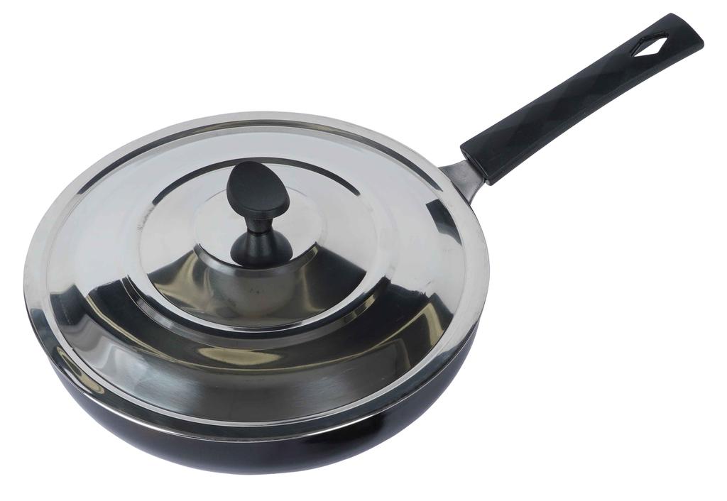 Trifri Non,Stick Fry Pan Turner With Lid  Non Stick Coating Induction Base Cookware Kitchen Accessories Cooking Fry