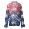 Women's Shirt Blouse Christmas Print Button Long Sleeve Casual Basic Shirt Collar Regular Top