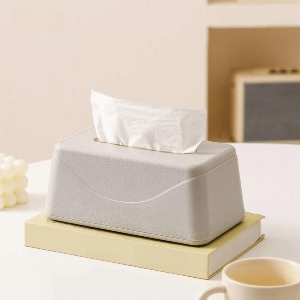 Elegant Tissue Storage Box Large Opening Desktop Tissue Dispenser Napkin Container Office Use