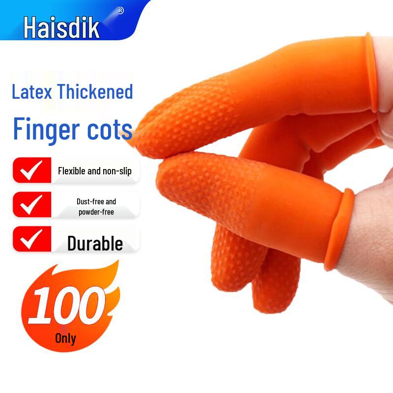 Haishidike Thickened Anti-slip Latex Finger Cots L (2.9cm)