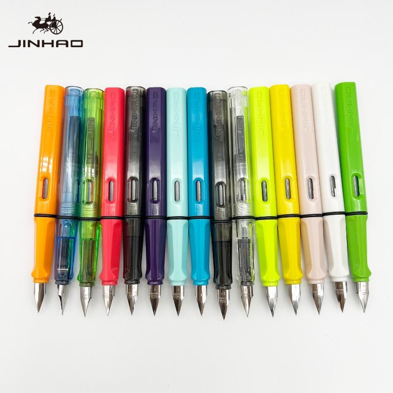 10/5 PCS JINHAO 619 Fountain Pen High Quality Colors Student F EF Nib Ink Pen Calligraphy Pen Stationery School Office Supplies