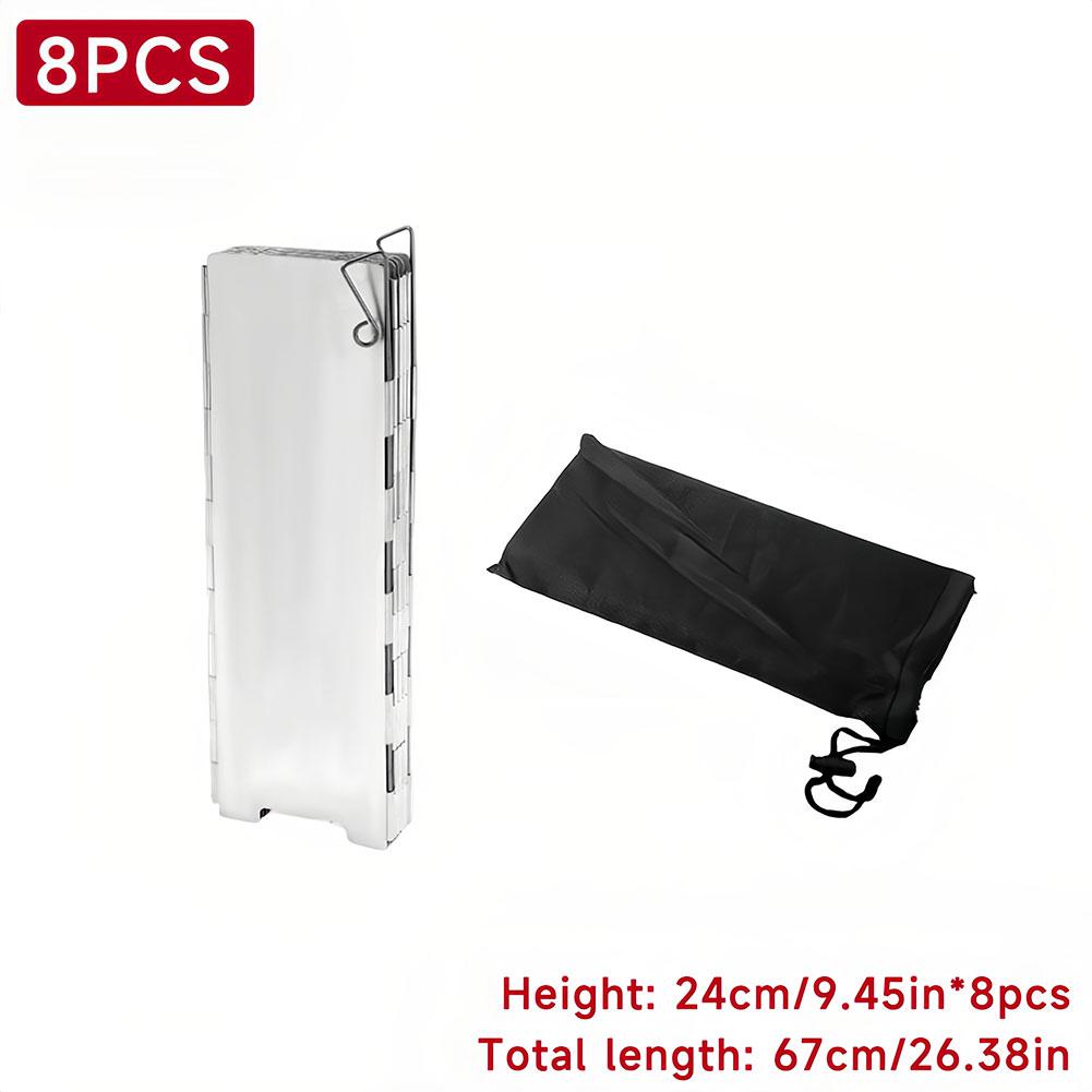 

8/10Plates Aluminum Alloy Stove Windscreen,Ultralight Foldable Stove Windshield,Suitable for Outdoor Camping and Picnic