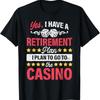 Casino Rentenplan Lustig Glücksspiel Spieler T-Shirt - Herren Sommer Baumwolle Grafik T-Shirt