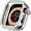 For Apple Watch Series 10 42mm PC Case Hollow Design Rhinestone Decor Watch Frame Cover