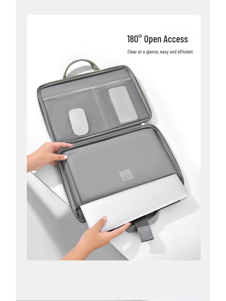 Wodoodporna torba na laptopa o dużej pojemności z otwarciem 180° i wewnętrznym pokrowcem ochronnym