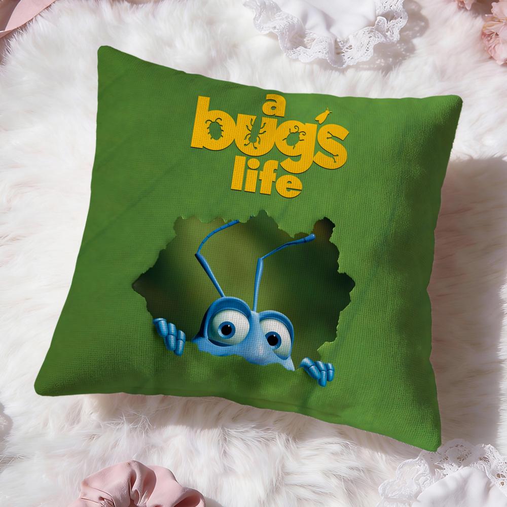 A Bugs Life Cartoon Cushion Cover Premium Comfort Reversible Pillow Cove -Two In One Design for Any Room & Car Interior