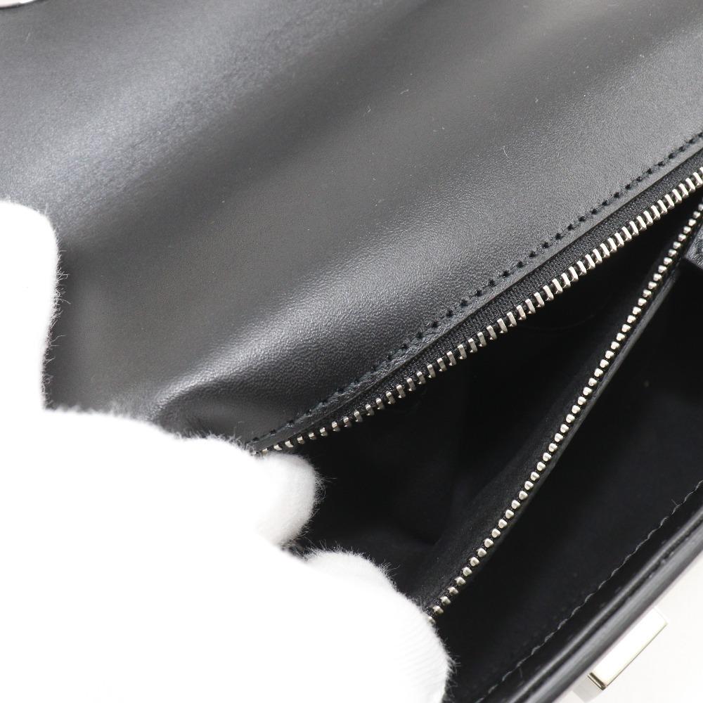 GUCCI Petit GG Shoulder Bag 739722 Double G 2WAY black leather Women Used