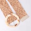 Cool Match, Women'S Simple Imitation Straw Belt Dress, Suit Decoration Wide Belt