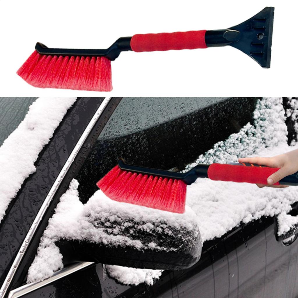 2 In 1 Snow Scraper And Brush Ergonomic Foam Grip Snow Remover Ice Scrapers For Cars Windshield Winter Cleaning Supplies
