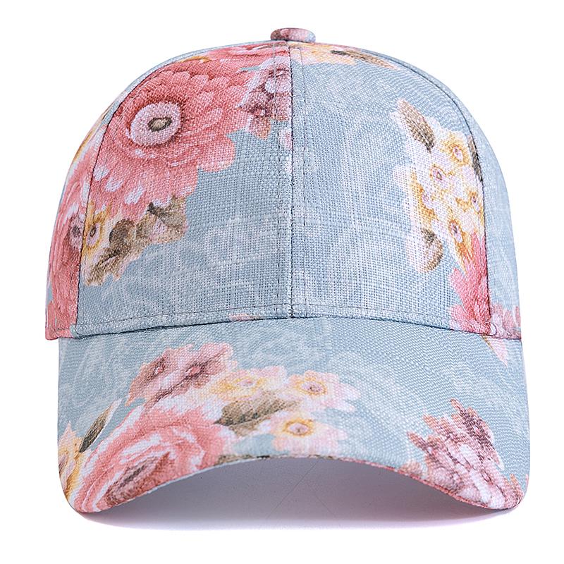 New Style Women's Flower Pattern Breathable Baseball Cap Casual Outdoor Streetwear Sports Hat Female Dopamine Fashion Cap