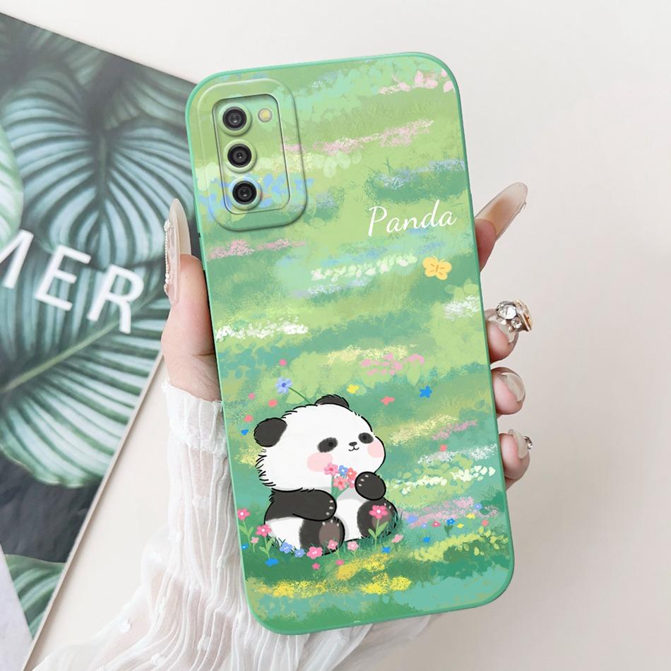 For Samsung Galaxy A03S A02S Cute Panda Rabbit Cartoon Soft Silicone Case For Samsung A02s A03s Camera Protective Phone Cases