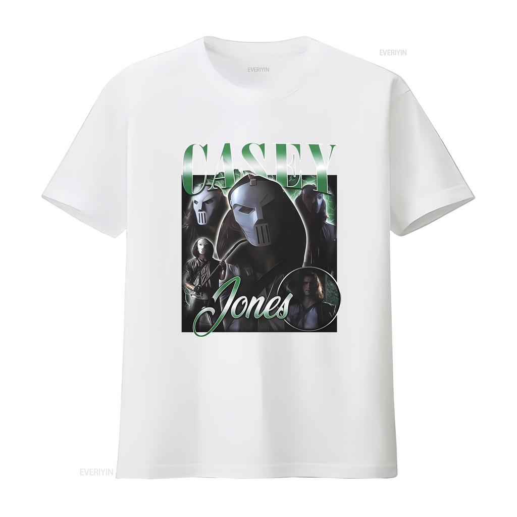Casey Jones T Shirt Stylish Design With Iconic Masks And Name Print For Fans Vintage Washed Stretched Soft Graphic Comfortable