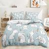 Cartoon Rabbit Bedding Sets Easter Bunny Bed Cover Comforter Duvet Cover Pillow Case 2-3 Pieces Sets Bedroom Decoration