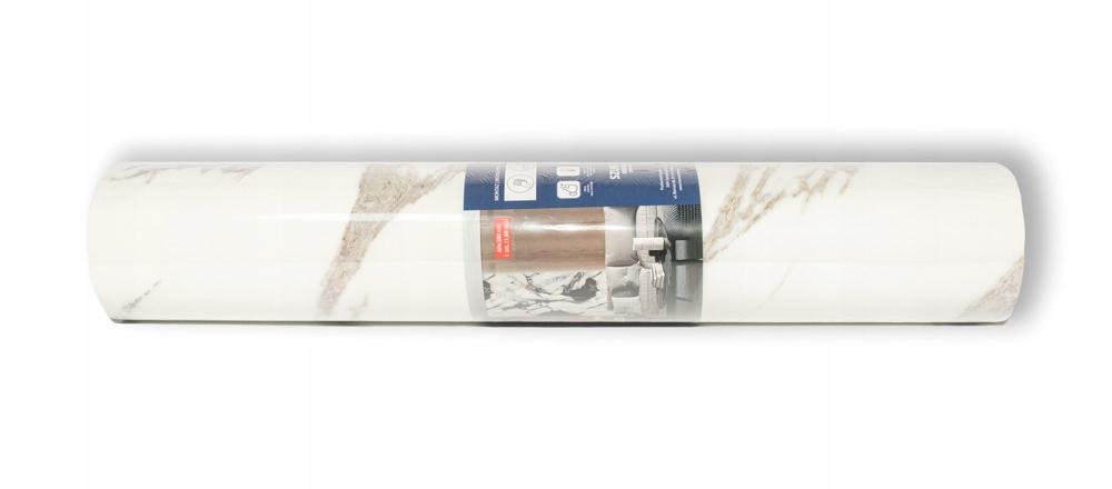 Panel Dekoracyjny Samoprzylepny Pcv Gładki Biało-Szary Marmur 280X60 Cm