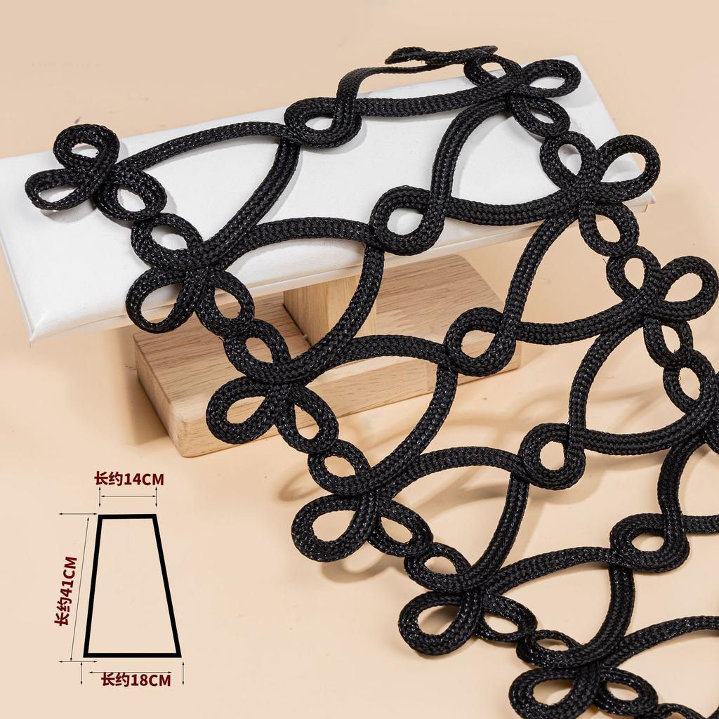 1pcs Chinese Knot Buttons, Gold Wire, Trapezoidal Buttons, Military Uniforms, Dresses, Dance Clothes, Decorative Buckles