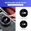 LJFJN1 Car Sticker Hot New 2025 M Logo Multimedia Knob Button Cover Decor Sticker For BMW X2 X3 X4 X5 X6 X7 F25 F26 G11 G12 G06 G07 F30