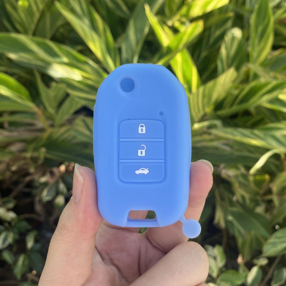 2 3 Buttons Silicone Car Key Cover Protect Skin Shell Rubber Case for Honda Accord 9 Crider Civic Jade SPIRIOR CR-V Fit Flip Key