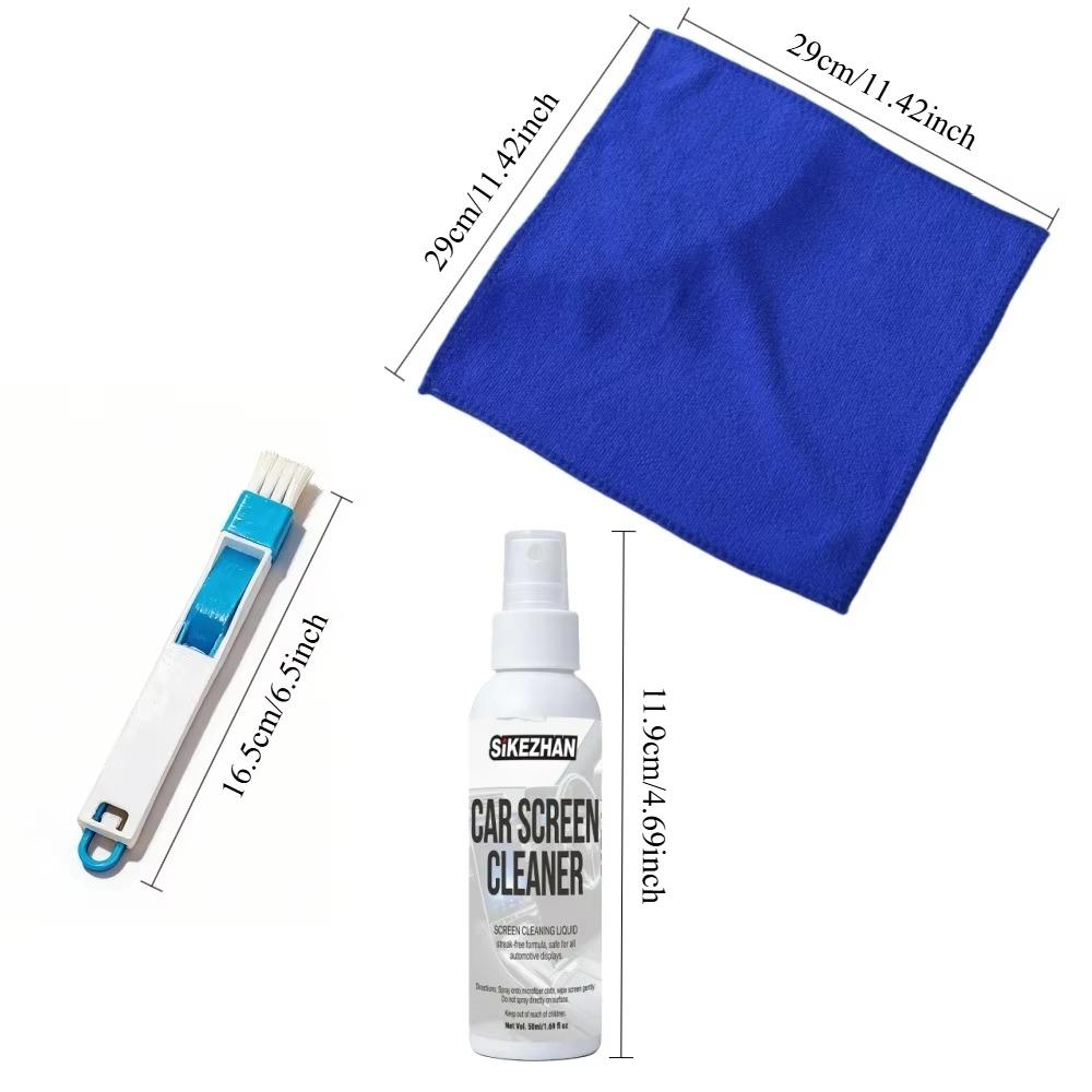 Car Screen Cleaner Spray & Wipe Kit for Tesla EV Touch Screen Dashboard GPS Navigation Monitor Laptop Phone