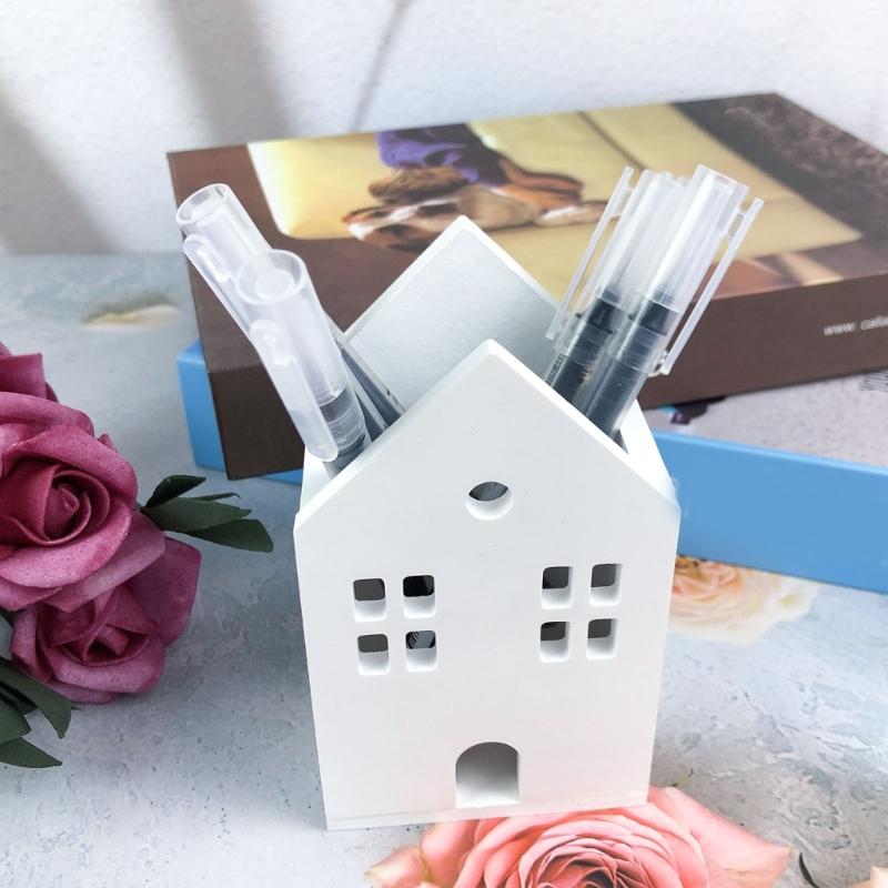 Masa Süsü Kalıbı Silikon Kalıp Minyatür Ev Şekilli Kalemlik Süsü Alçı Kalıp Takı Yapım Malzemeleri