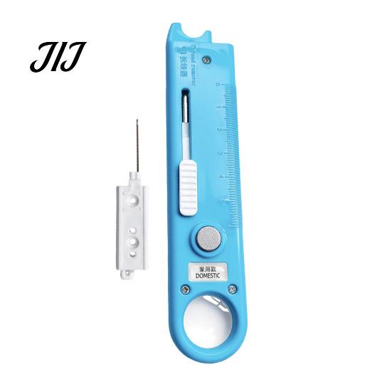Compact Sewing Threader 1/2Pcs 4-In-1 Tool with Seam Remover, Magnifier & Scale, Multi-Function Magnetic Threading Device for Industrial Home,