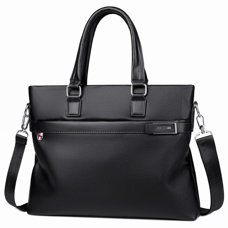 Men's Wear-Resistant Leather Laptop Briefcase - Large Capacity Crossbody/Shoulder Bag