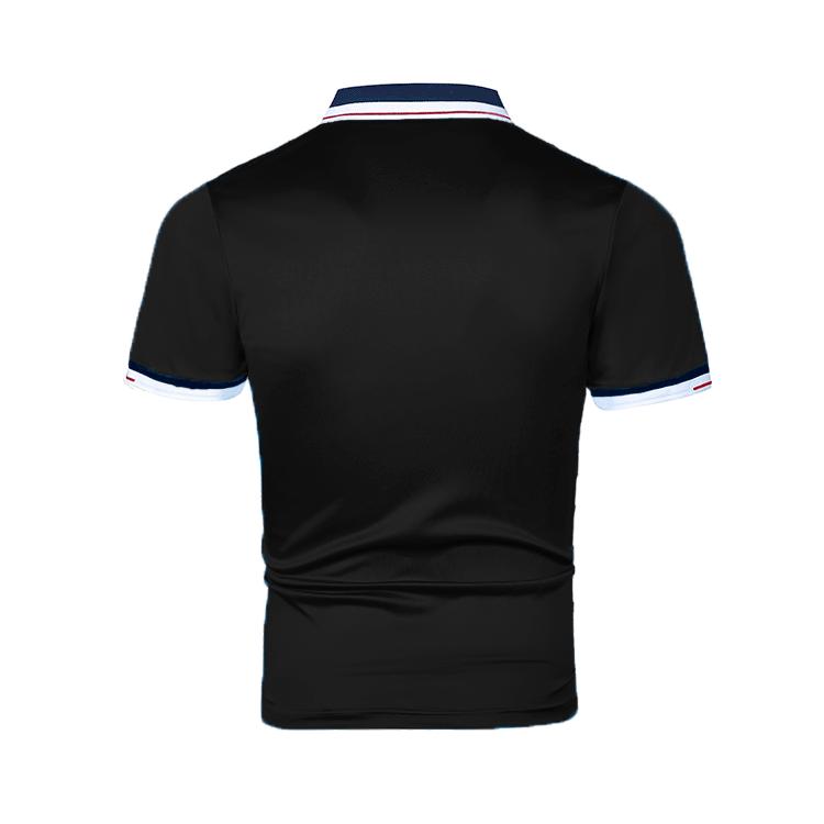 Summer New Men's Patchwork Contrast T-shirt Men's Youth Sports Fashion Short-sleeved Polo Shirt