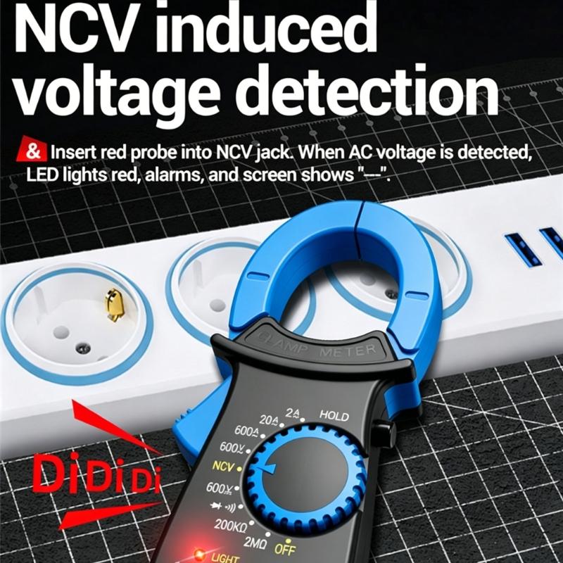 1999 Counts Digital Clamp Meter 600A Current Tester Voltmeter Ammeter Diode Professional Electrician Tool