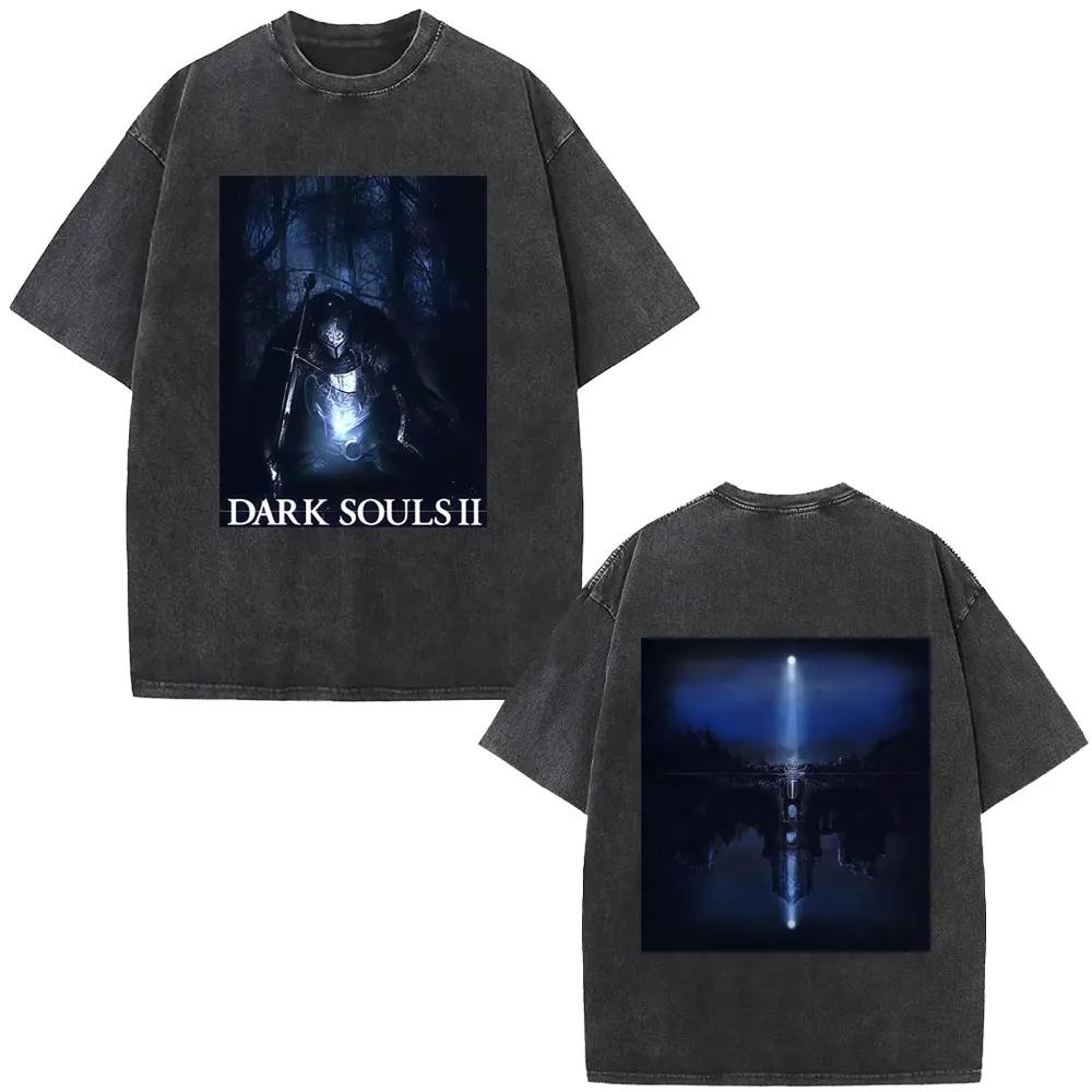 Prané Vintage Herní Dark Souls Merch Tričko Pánské Dámské Retro Gotické Rockové Trička Pánské Punkové Oversized Tričko