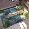 Optical Illusion Island Bridge Doormat, Non-Slip Entryway Rug, Durable Washable Home Floor Mat