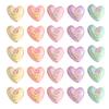 2pcs [20x19mm] Tulip Love Heart Beads Cream Peach Heart Acrylic Beads Mobile Phone Chain Backpack Ornaments DIY Accessories