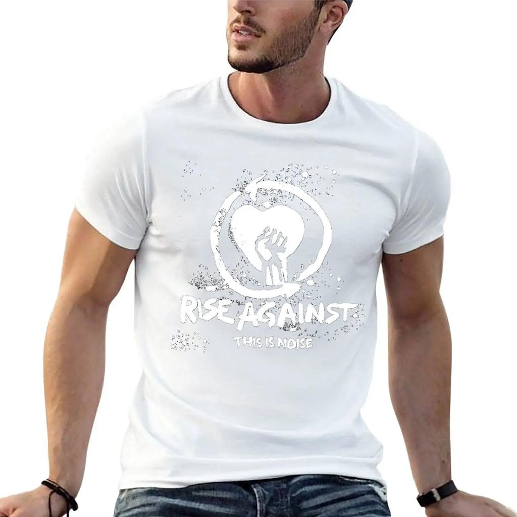 New Rise Against Band Music Punk Rock T-Shirt Man Clothes Boys T Shirts Funny T Shirts Slim Fit T Shirts for Men
